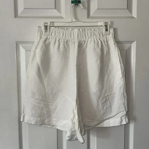 H&M Linen Blend Pull On Shorts - Picture 3 of 6